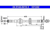 Tubo flessibile del freno ATE 24.5144-0410.3