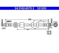 ATE 24.5162-0375.3 Tubo freno