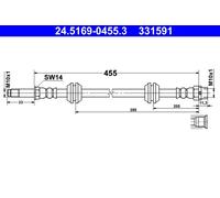 Tubo flessibile del freno ATE 24.5169-0455.3