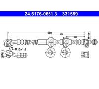 Tubo flessibile del freno ATE 24.5176-0661.3