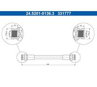 ATE 24.5201-0136.3 Flessibile del freno per SEAT,VW
