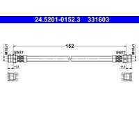 ATE 24.5201-0152.3 Tubo freno per VW up Hatchback (121, 122, BL1, BL2)