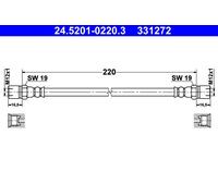 ATE 24.5201-0220.3 Flessibile del freno per MERCEDES-BENZ