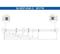 ATE 24.5237-0341.3 Flessibile del freno per VW