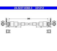 ATE 24.5237-0360.3 Flessibile del freno per AUDI,VW