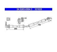 ATE 24.5265-0504.3 Tubo freno