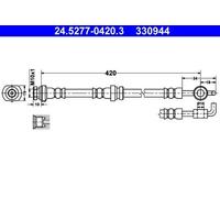 ATE 24.5277-0420.3 Tubo freno per OPEL Frontera B SUV (U99) Anteriore