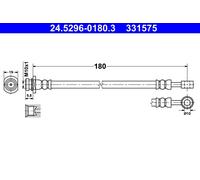 ATE 24.5296-0180.3 Flessibile del freno per SUZUKI