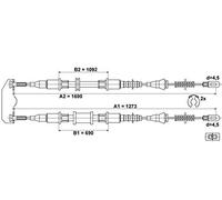 ATE 24372707352 Cavo di comando del freno