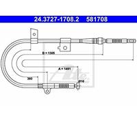ATE 24372717082 Cavo di comando del freno