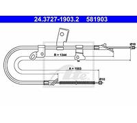 ATE 24372719032 Cavo di comando del freno