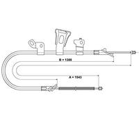 ATE 24372719092 Cavo di comando del freno