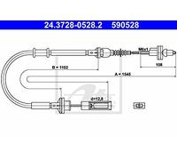 ATE Cavo comando, Comando frizione per FIAT 24.3728-0528.2