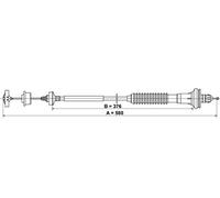 ATE Cavo frizione 24.3728-0848.2 con regolazione automatica per PEUGEOT 206 SW/CC