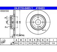 ATE 2X DISCHI FRENANTI Ø 255 Per Mazda MX-5 RF Targa ND