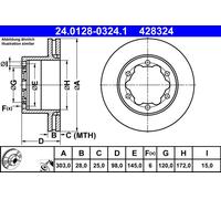 ATE 2X DISCHI FRENANTI Ø 303 Ventilati Per VW Grand California Camper Crafter