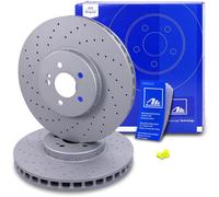 Disco freno ATE 24.0136-0134.2 anteriore, ventilato, altamente carbonizzato, 1 pezzo