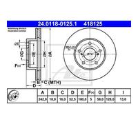 ATE 24.0118-0125.1 Disco freno