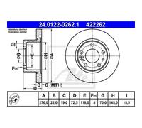 ATE 2X Disco Freno Anteriore 2760 Completo Per Iveco Daily III 24.0122-0262.1