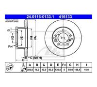 ATE 2X Disco Freno Anteriore 3030 Completo Per Mercedes-Benz G-Klasse W463