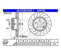 ATE Discofreno 24.0128-0163.1
