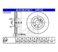 ATE Discofreno 24.0128-0143.1