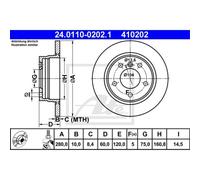 ATE 2x Disco Posteriore 2800 Pieno per BMW 3er Compatto E46 E36 24.0110-0202.1