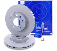 Disco freno ATE 24.0124-0128.1 anteriore, ventilato, altamente carbonizzato, 1 Pezzo