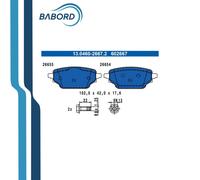ATE 602667 Pastiglie Freno Posteriori Renault Kangoo III Van 21-