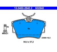 Set di pastiglie freno ATE 13.0460-2840.2, posteriore