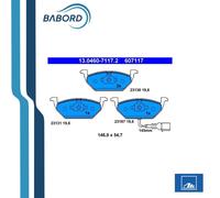 PASTIGLIE FRENO ANTERIORI SKODA OCTAVIA 1996-, AUDI A3 1996-