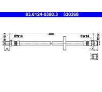 ATE 83.6124-0380.3 Flessibile del freno per VOLVO