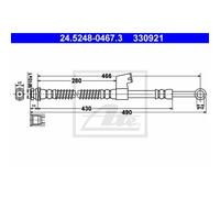 Ate Bremsschlauch Bremsleitung Davanti Destra Per Hyundai Getz 24.5248-0467.3