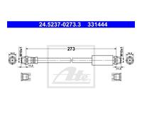 Ate Bremsschlauch Bremsleitung Davanti Per Audi A6 100 Avant 24.5237-0273.3