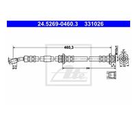 Ate Bremsschlauch Bremsleitung Davanti Per Nissan Micra II 24.5269-0460.3