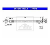 Ate Bremsschlauch Bremsleitung Dietro Per VW Passat Variant 24.5243-0190.3