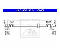 Ate Bremsschlauch Bremsleitung Dietro Per VW Polo Variant Classic 24.5230-0143.3
