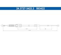 ATE Cavo Comando Freno a Mano per VW Polo AW1 BZ1 T-Cross C11 Taigo