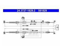 Ate Cavo Del Freno Posteriore Per Mazda 2 De Dh 3 24.3727-1829.2
