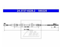 Ate Cavo Freni Posteriore Per Bmw Z3 Roadster E36 24.3727-0228.2