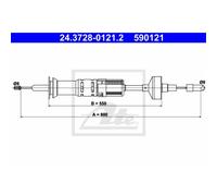 ATE Cavo Frizione Compatibile Per Seat Toledo I 1L