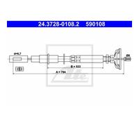 Ate Cavo Frizione Compatibile Per VW Golf I 17 155 16