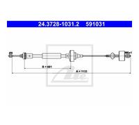 Ate Cavo Frizione Per Dacia Sandero Logan MCV KS LS Renault