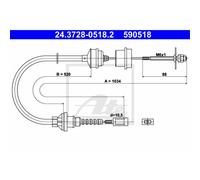 ATE Cavo Frizione per Fiat Ducato Scatola 230L 230