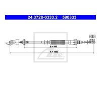 ATE Cavo Frizione Per Fiat Scudo Kasten 220 220P Citroën Jumpy