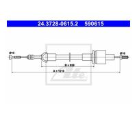 Ate Cavo Frizione Per Ford Escort IV Cabriolet Alf Gaf Awf