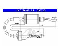 Ate Cavo Frizione Per Opel Calibra A 85 Vectra 86 87 88