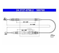 Ate Cavo Frizione Posteriore Sinistro Adatto Per Opel Tigra Twintop