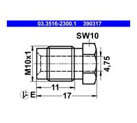 ATE Dado Maschio 03.3516-2300.1 per
