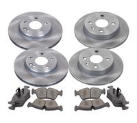 ATE Dischi Freno Ventilato Pieno Frontale + Posteriore + per Peugeot 308 Neri